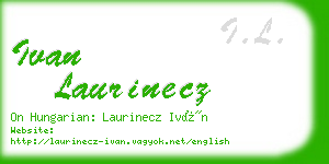 ivan laurinecz business card